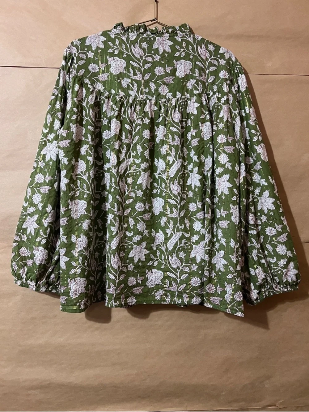 CLARA Olive Green Floral Maxi Skirt - Picture 7 of 15